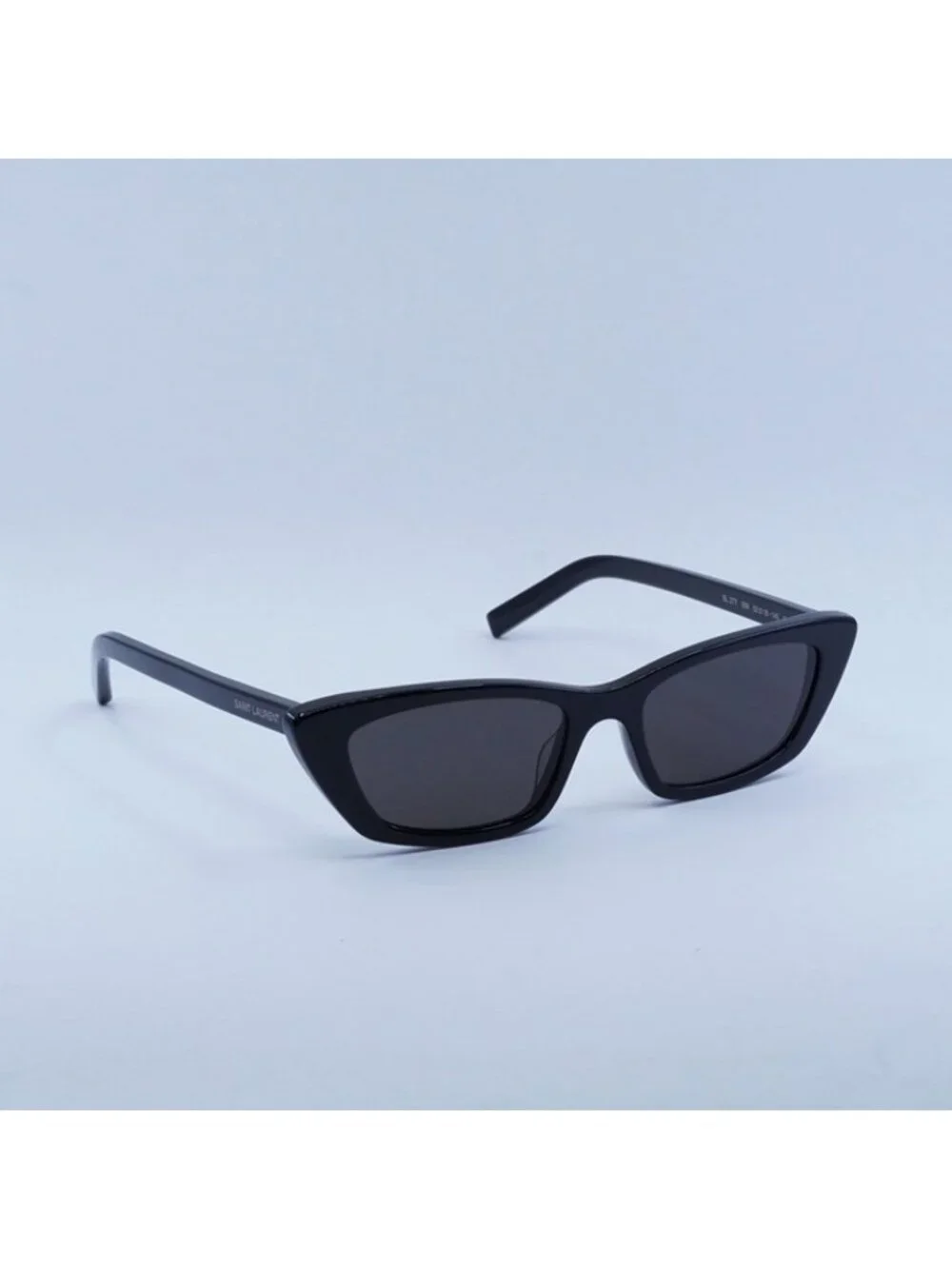 Saint Laurent SL277 009 Sunglasses Black Cat Eye Frame, Black Lenses
